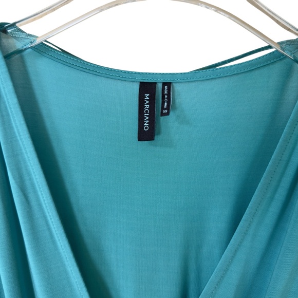 GUESS Marciano Long Draped Sleeves Women's Party/Cocktail Dress Green, Size XS - Picture 5 of 11